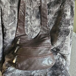 Liza Ganz Soft Leather Brown Shoulder Bag